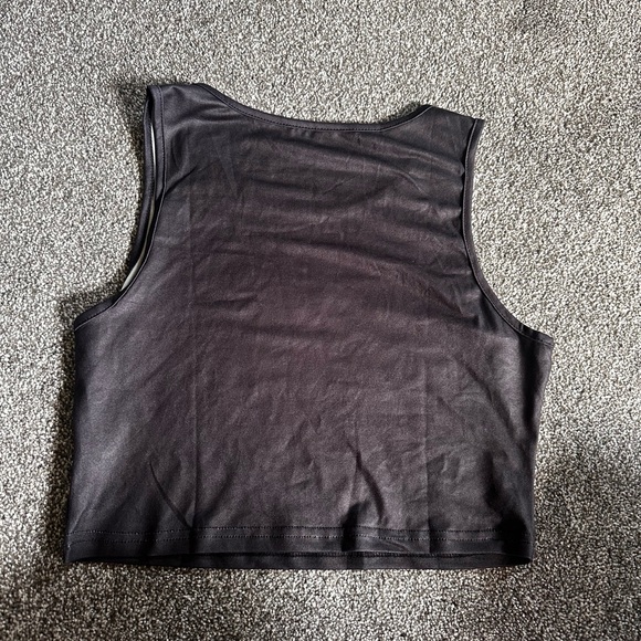 Geometric Tattoo Inspired Sphinx Cat Cropped Tank Top Size Medium - Picture 2 of 2